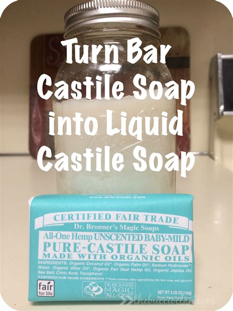 Turn Dr. Bronners Bar Castile Soap into Liquid Castile Soap | Liquid castile soap, Castile soap ...