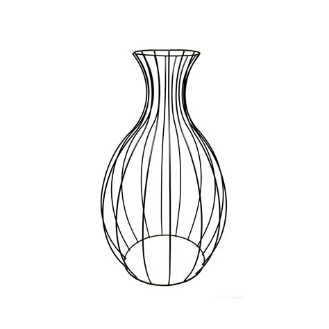 Iron Vase Metal Wire Vase Dried Pampas Flower Vase - Etsy | Geometric ...