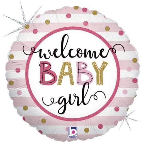 NEW Welcome Baby Girl 18" Foil Balloon