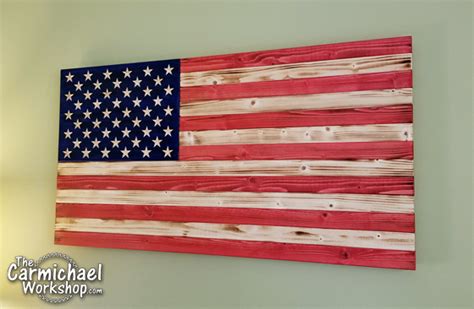 The Carmichael Workshop: Make a DIY Rustic Wooden American Flag