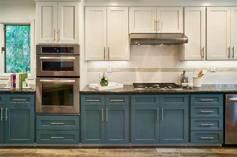 Pin by Sunny DeMattio on Cool Kitchens | Teal kitchen cabinets, Kitchen ...