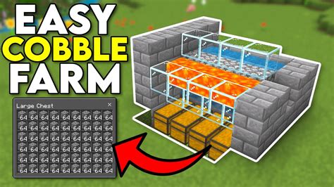 Minecraft 1.21 Easy Cobblestone Farm - YouTube