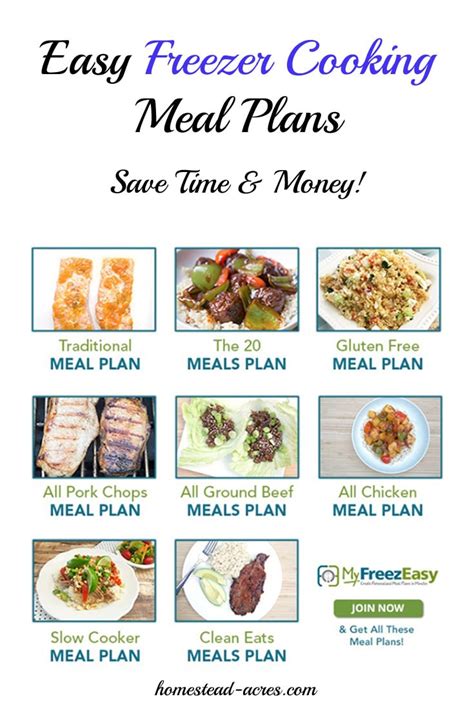 Easy Freezer Cooking Meal Plans To Simplify Your Day - Homestead Acres