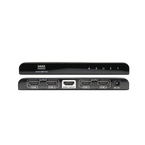 1x4 HDMI Splitter with EDID & Built-in Booster - 4K