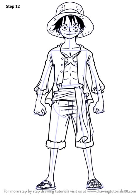 Learn How to Draw Monkey D. Luffy Full Body from One Piece (One Piece ...