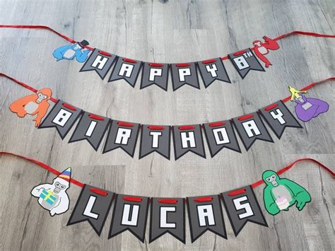 Gorilla Tag Birthday Banner, Vr Birthday Banner Ready to Hang - Etsy ...