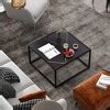 Costway Coffee Table Modern Rectangular Coffee Table Metal Frame For Living Room : Target