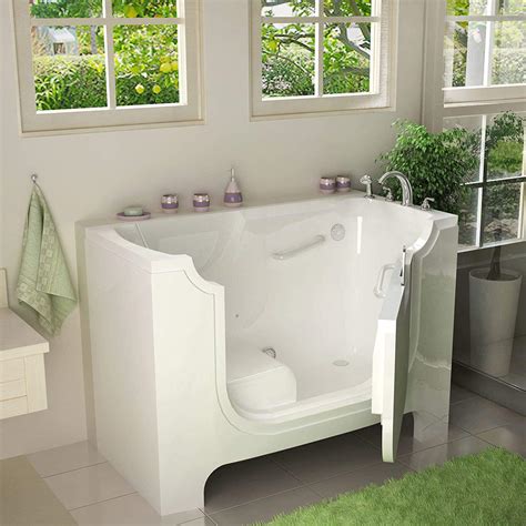 wheelchair accessible walk in bathtub with safety rails and hydrotherapy air jets | Interior ...