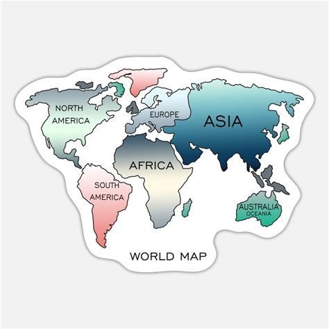 World Map Stickers | Unique Designs | Spreadshirt