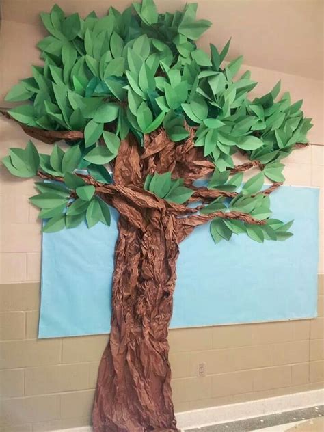 Tree I made out of construction paper and brown bulletin paper. Its ...