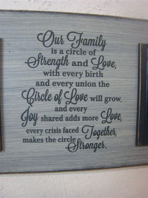 Our family is a circle of Strength and Love ...Circle of Love | Etsy | Family together quotes ...