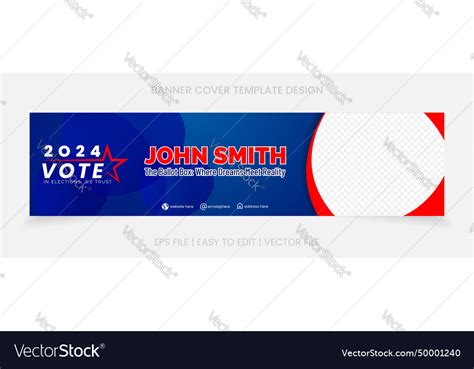 Election banner design horizontal template Vector Image