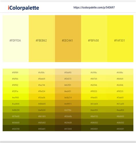 15 Yellow Color Palette Inspirations With Names Hex Codes!, 49% OFF