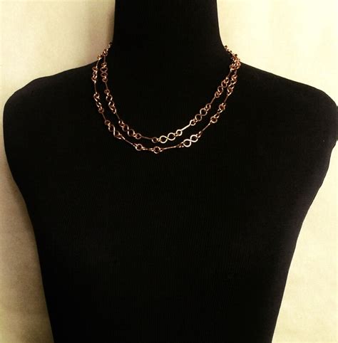 Copper Anniversary, 7th Anniversary Gift, Long Copper Chain Necklace ...