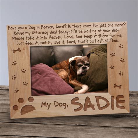 Dog Memorial Picture Frame - Have you a Dog in Heaven | GiftsForYouNow