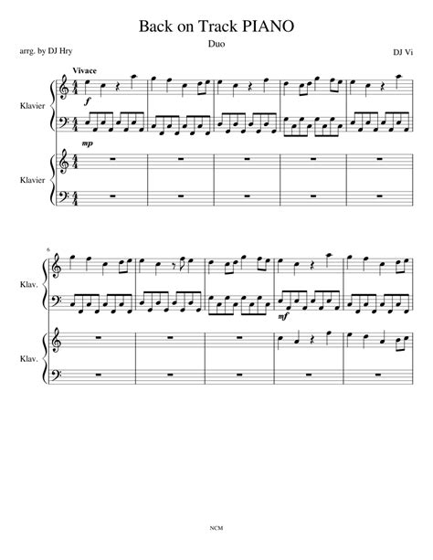 Back on Track PIANO Sheet music for Piano (Solo) | Musescore.com