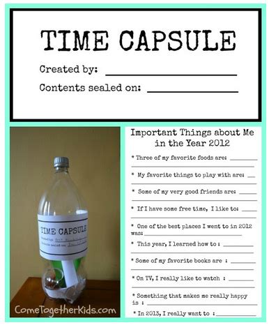 If I could save time in a bottle: creating a family time capsule