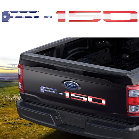 Tailgate Insert Letters for 2021 2022 Ford American Flag Tailgate Decal and Graphics Trim 3M ...