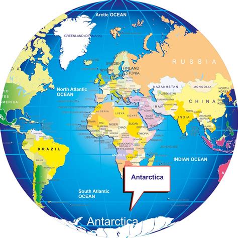 Where is Antarctica on the World Map and Globe? | Global map, Antarctica, Continents and oceans