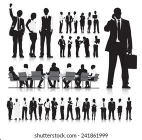 Business People Silhouette Collection Stock Vector (Royalty Free) 241862002 | Shutterstock