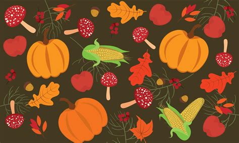 Seamless Autumn vector autumn harvest set 13164704 Vector Art at Vecteezy