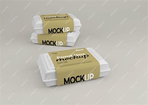 Premium PSD | Take away food box mockup for fast food packaging