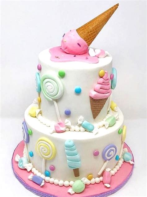 Cakes For Bdays in 2020 | Candy birthday cakes, Ice cream birthday cake, Themed birthday cakes