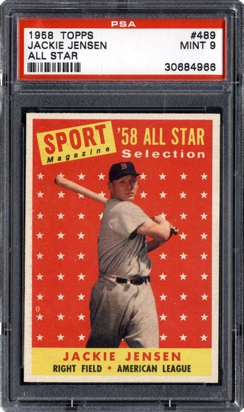 1958 Topps Jackie Jensen (All Star) | PSA CardFacts®