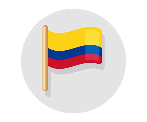 Premium Vector | Waving flag of republic columbia vector illustration