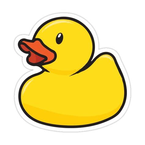 "Rubber duck" Sticker by delacreu | Rubber duck, Duck drawing, Duck