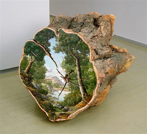 Artist Paints Landscapes On Tree Stumps To Show That Nature Is In Danger | DeMilked