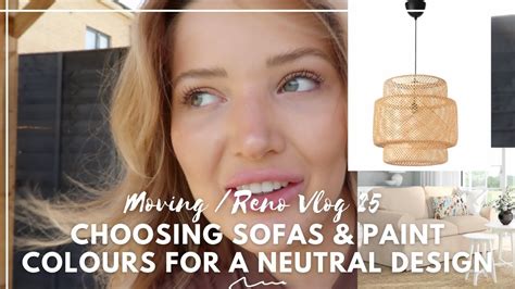 Moving / Reno Vlog 25: Choosing our new sofas & paint colours for our new build neutral living ...