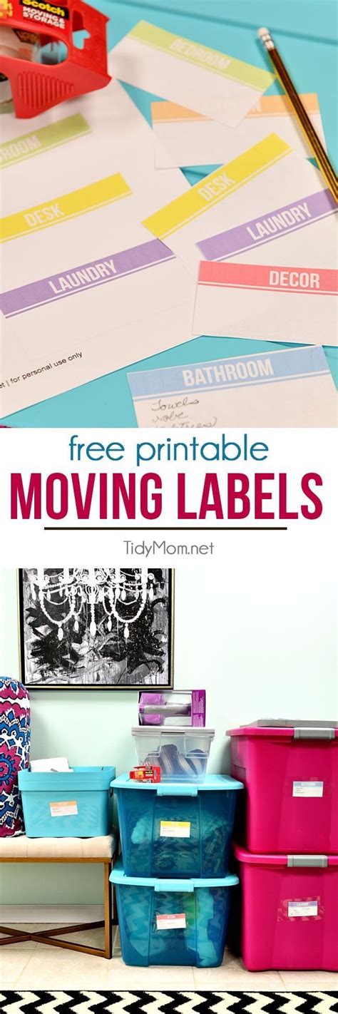 DIY Moving Labels - FREE Printable | Moving labels, Diy moving ...