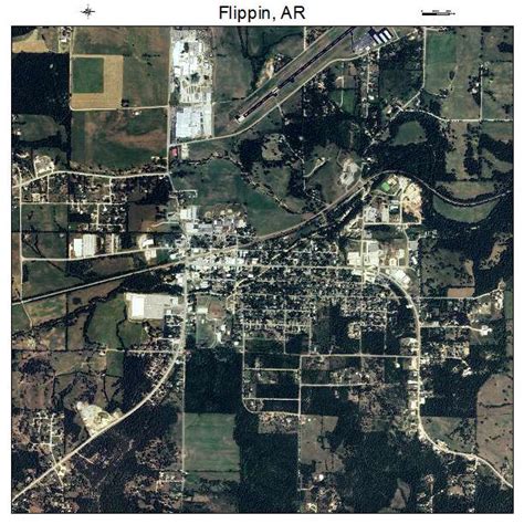 Aerial Photography Map of Flippin, AR Arkansas