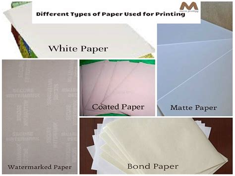 Types of paper used for digital and offset printing - Micro Printing ...