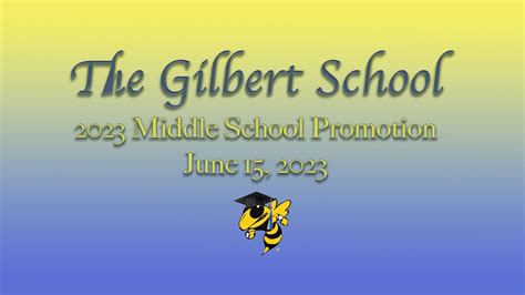 The Gilbert School's 2023 Middle School Promotion - YouTube