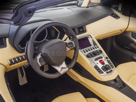 Sports car interior stock photo. Image of chair, roadster - 32835810