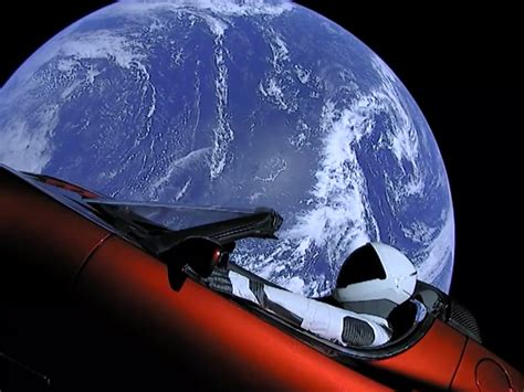 Tesla Roadster Starman live video feed from SpaceX Falcon Heavy launch ...