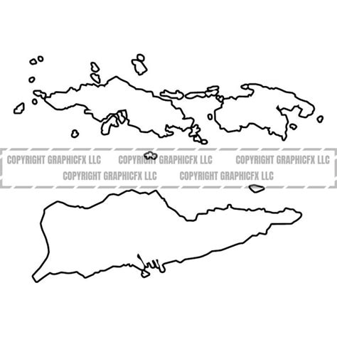 US Virgin Islands Flag Outline Vector .eps, .dxf, .svg .png. Vinyl ...