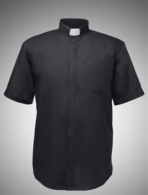 Men's Short-Sleeve Clergy Shirt in 7 Colors - Black, White, Burgundy ...