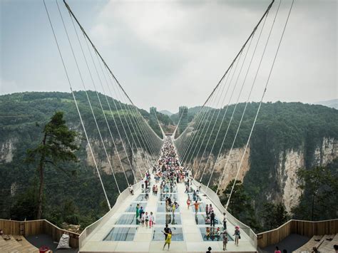 World's highest glass-bottomed bridge in China closes two weeks after ...