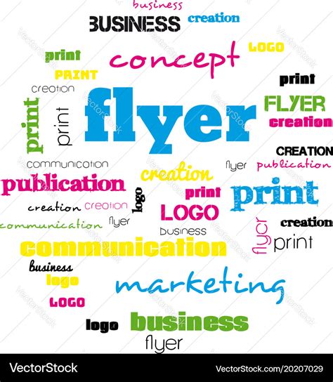 A tag word cloud for flyer and logo design Vector Image