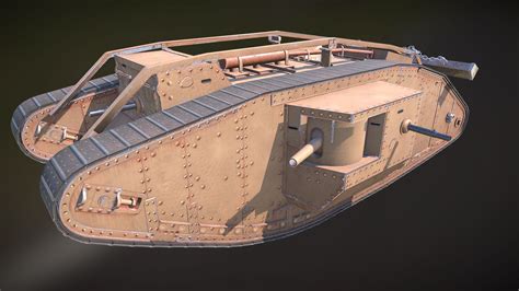 Mark IV MKIV British Tank 3D Model $149 - .3ds .c4d .fbx .lwo .ma .max ...