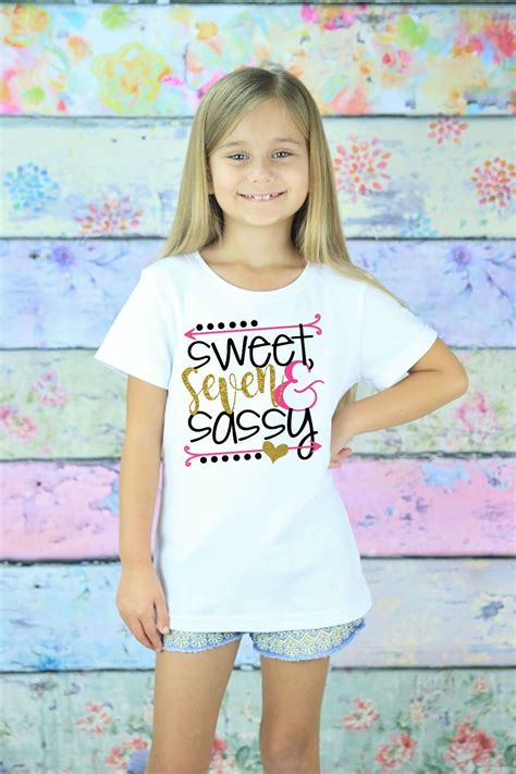 Excited to share the latest addition to my #etsy shop: Seven Birthday Shirt - 7th Birthday Girl ...