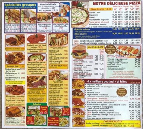 Menu of Goodies Restaurant in Hawkesbury, ON K6A 2H3