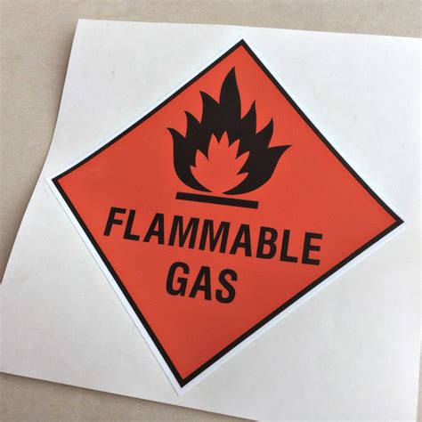 FLAMMABLE GAS STICKER