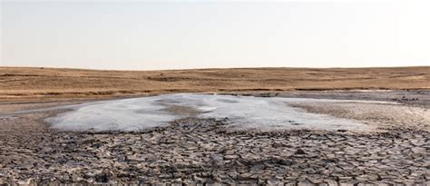 Premium Photo | Mud volcano eruption, landscape