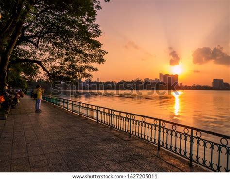 Sunset On West Lake Hanoi Vietnam Stock Photo (Edit Now) 1627205011