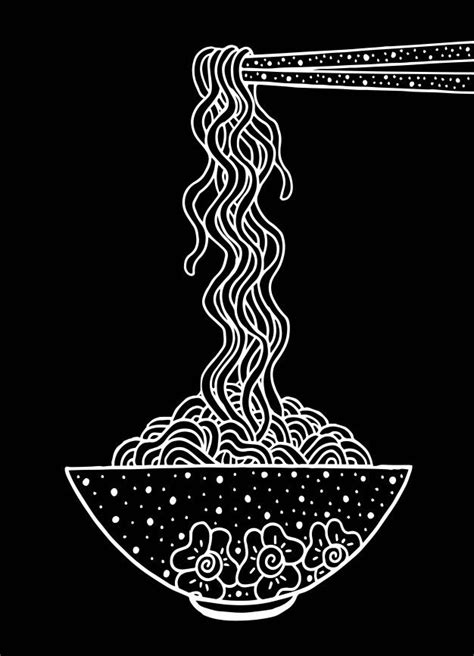 Premium Vector | Doodle noodle at bowl and chopstick | Noodle art, Doodles, Garden art ...