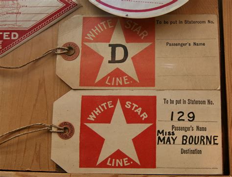 White Star Line Luggage Tags | Every piece of luggage going … | Flickr
